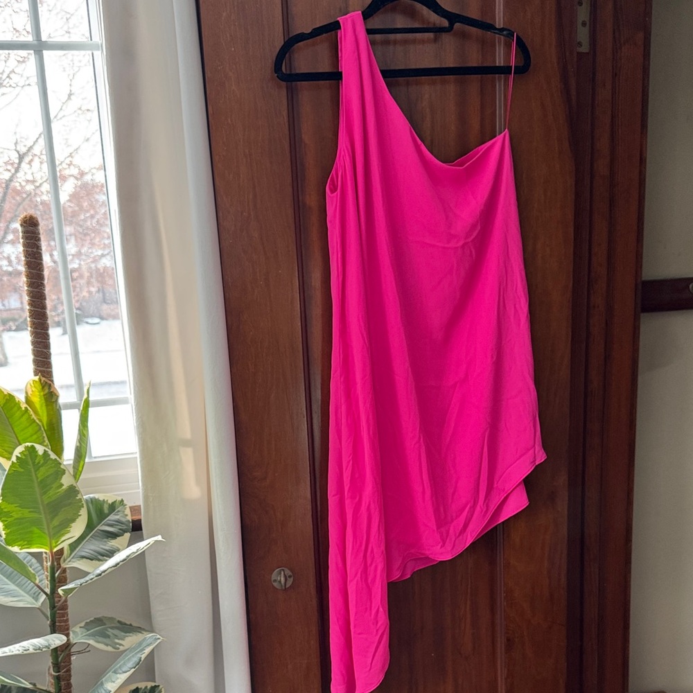 Krisa Asymmetrical Pink Dress